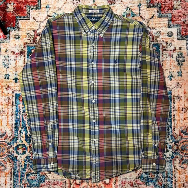 [L] 폴로 랄프로렌 어센틱 블리딩 마드라스 셔츠 