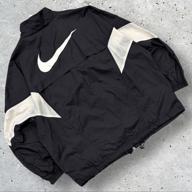 [L] 나이키 바람막이 블랙/화이트 자켓 B892