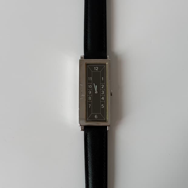 Black Dial Silver Square Ladies Quartz