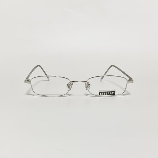1002 빈티지 데드스탁 메탈 안경테 실버 스퀘어 가벼운 직사각형 데일리