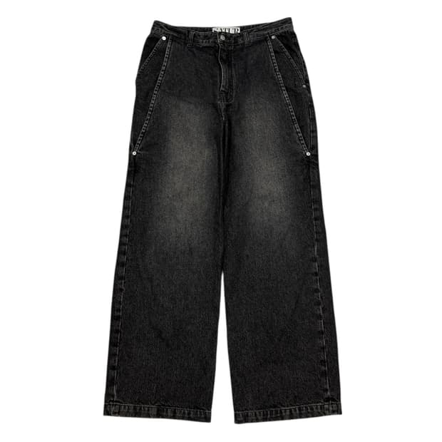 세터 비날레스 워시드 흑청 데님팬츠 바지 L