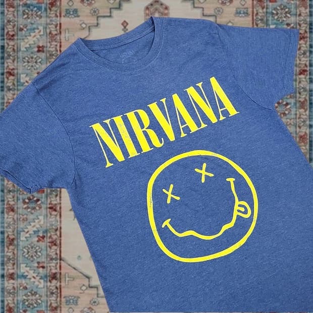 너바나 NIRVANA 스마일리 페이스 빈티지 티셔츠