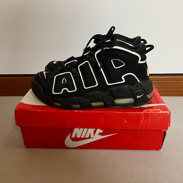 무료배송 - 나이키 에어 모어 업템포(블랙/화이트) 270