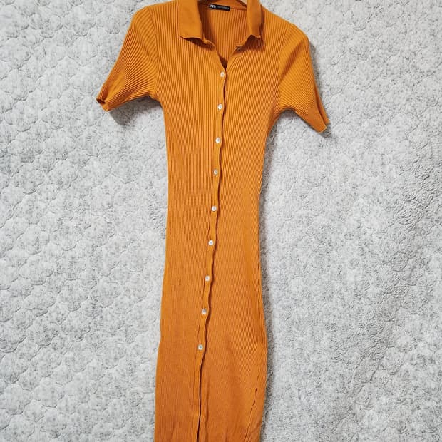 H628 [L] 자라 골지 니트 드레스 원피스