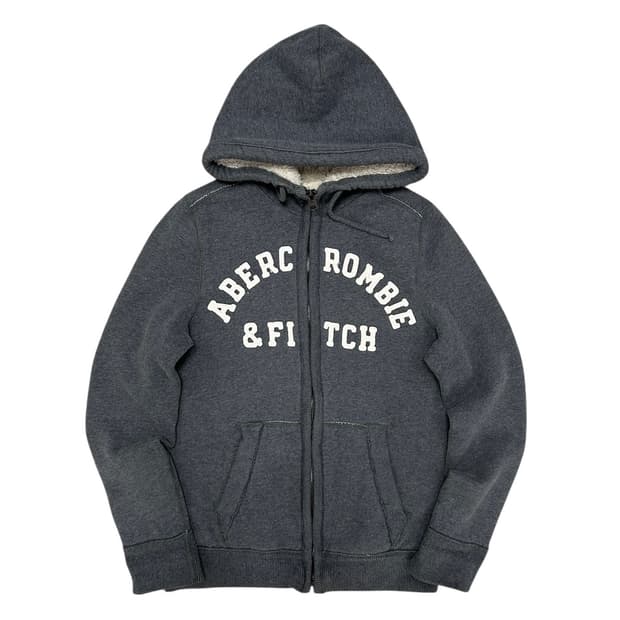 아베크롬비 차콜 뽀글이 후드집업(L)