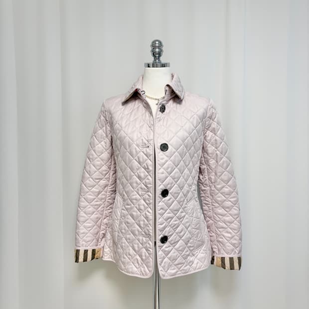 버버리 브릿 퀼팅 자켓 핑크