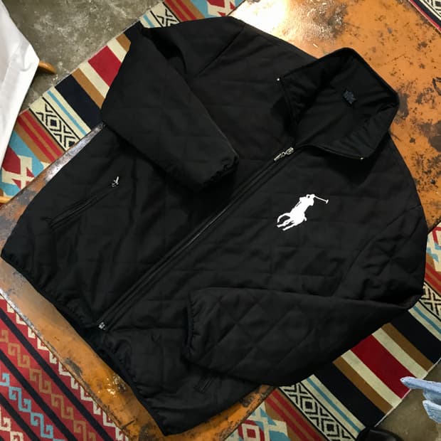 USA 폴로랄프로렌 블랙 집업 퀼팅 자켓 남성 105 사이즈