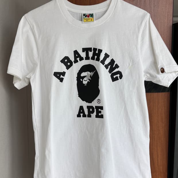 베이프 큐빅 화이트 티셔츠 S