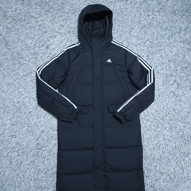아디다스) M 남자 오리털롱패딩 3선롱파카 / 왕눈이샵