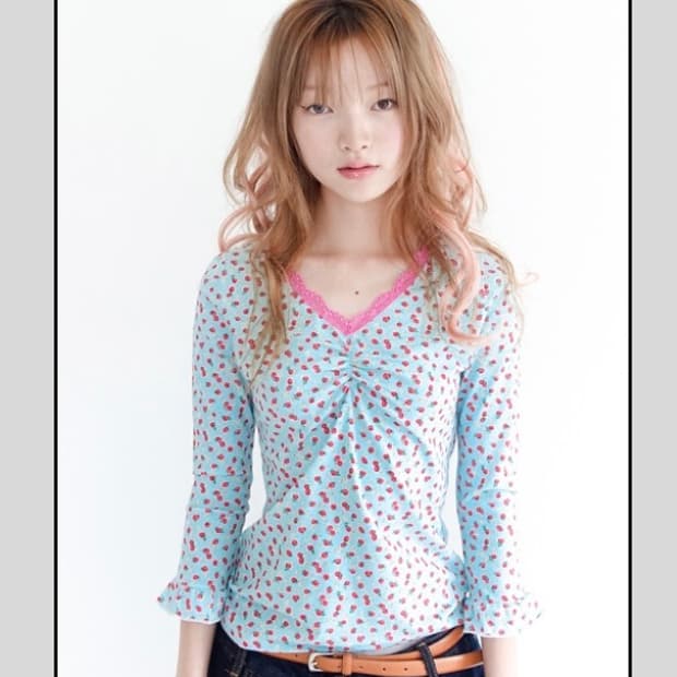 샵페어리 리틀 스트로베리 레이스 탑