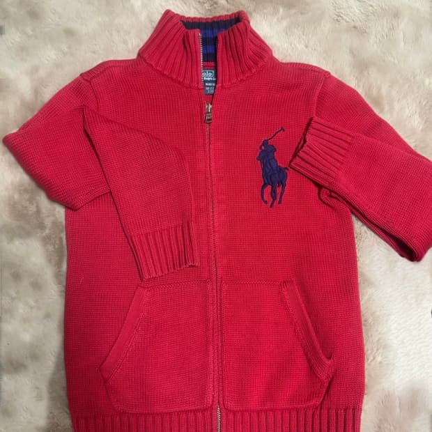 폴로 키즈 빅포니 니트 집업