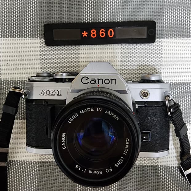 캐논 AE-1 필름카메라 실버바디 1.8 단렌즈