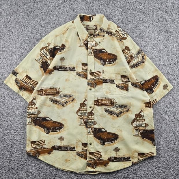 칼립소 조 레트로 패턴 반팔 셔츠 ( 2XL ) / 12745
