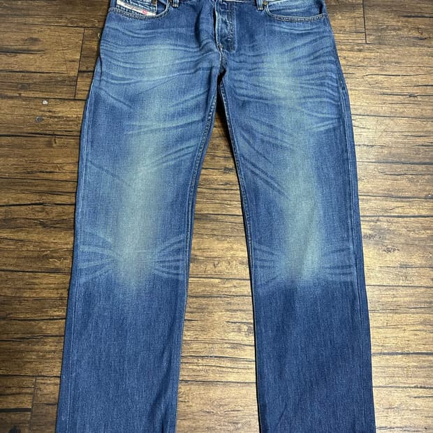 디젤 DIESEL ZATHAN 0073I 워싱 스트레이트 데님 팬츠34