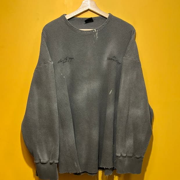 [1] 게더레이지 와이드 컷 와플 슬리브 워시드 카키