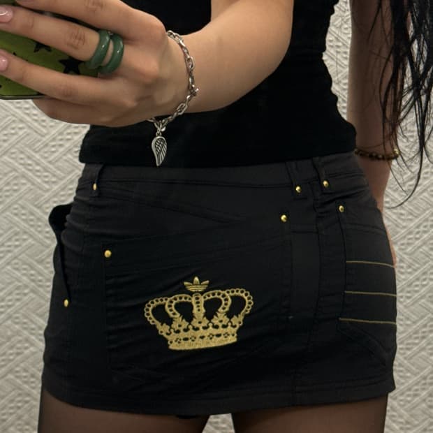 아디다스 리스펙트미 희귀 오네갸루 펑크 마이크로 미니스커트 K0367