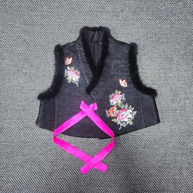 한복 밍크 누빔 겨울 조끼 한복배자