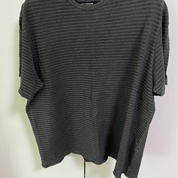 [3]해칭룸 자카드 티 스프라이프 그레이