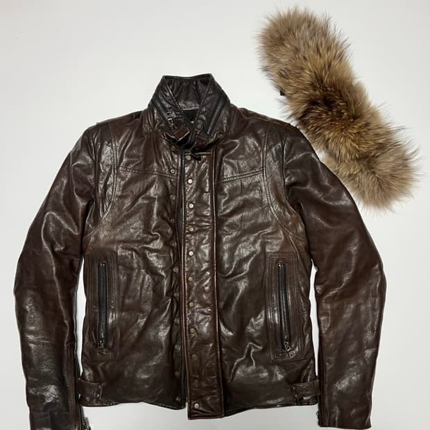 시스템 양가죽 자켓