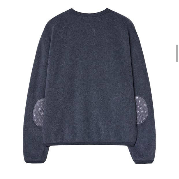 바니쉬먼트 맨투맨 차콜 flower fleece mtm