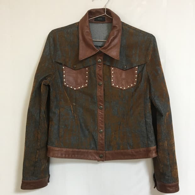KOOGI Leather Trim Studded Western Jacke
