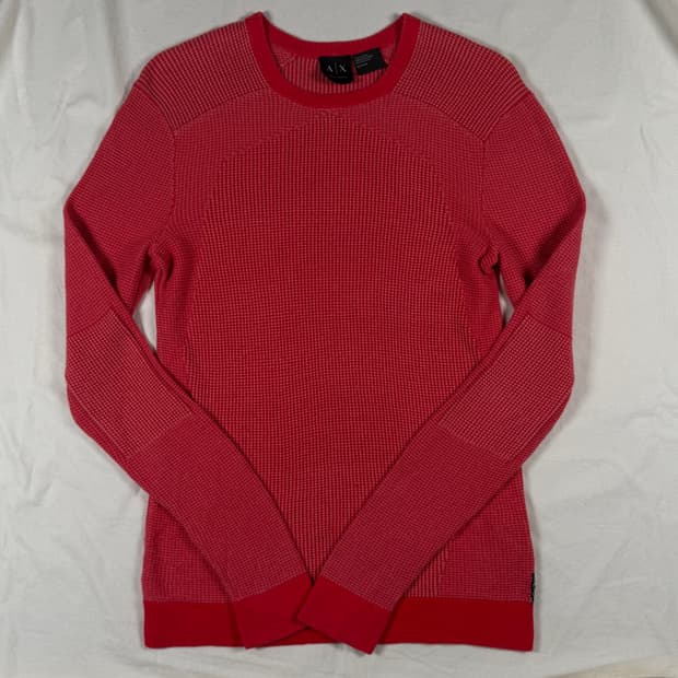 아르마니 익스체인지 와플 니트 긴팔