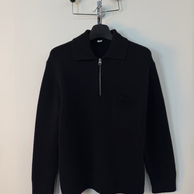 아르켓 하프집업 카라 니트 