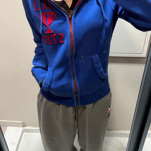 홀리스터 블루 후드집업 s