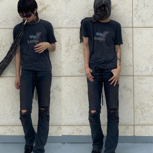 [Saint Laurent]lightning Bolt Tee