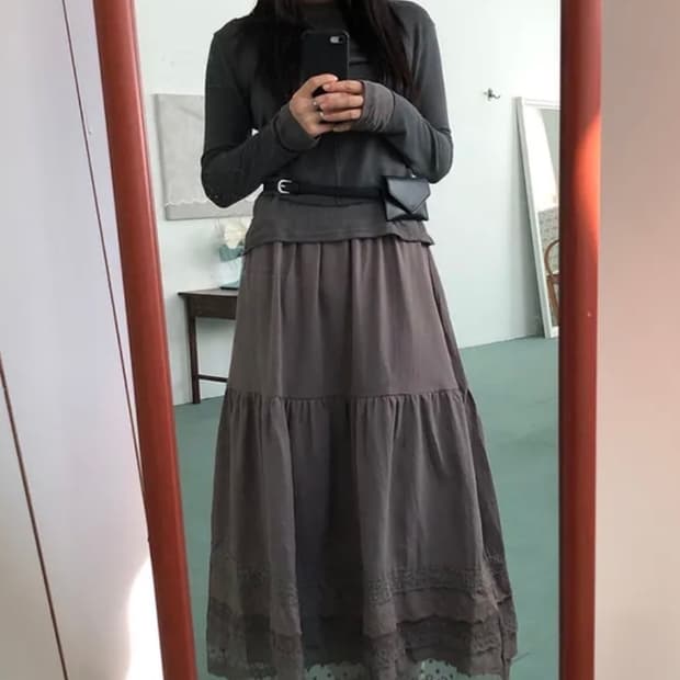 교토 캉캉 롱스커트