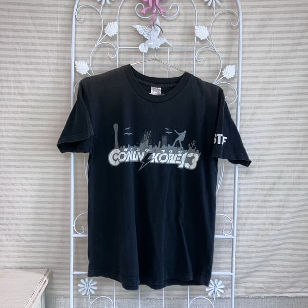 빈티지 블랙 레터링 티셔츠 y2k 스트릿 갸루 펑키 446 