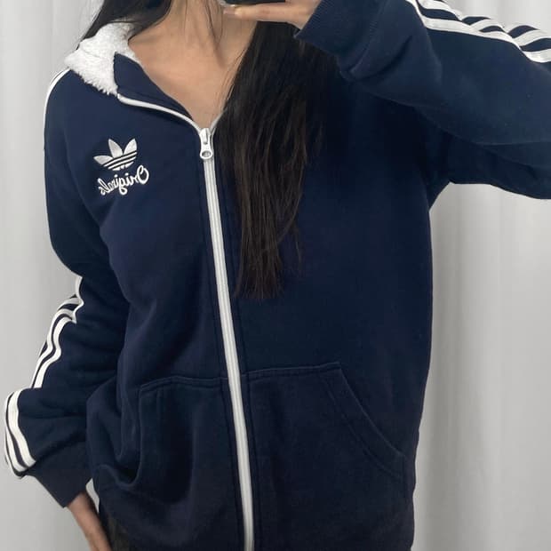 아디다스 네이비 후드집업