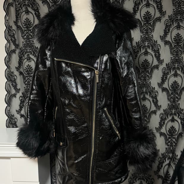 아르마니 armani 퍼 무스탕 코트 