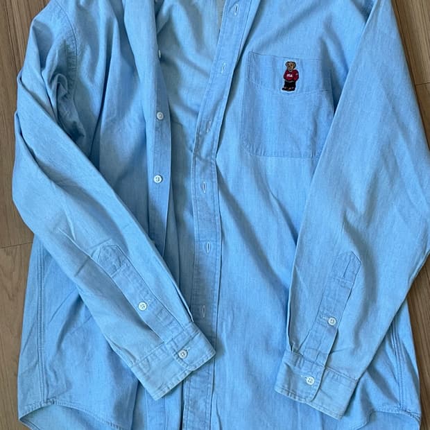 CL063 M 폴로 90s 폴로베어 샴브레이 셔츠 남방 