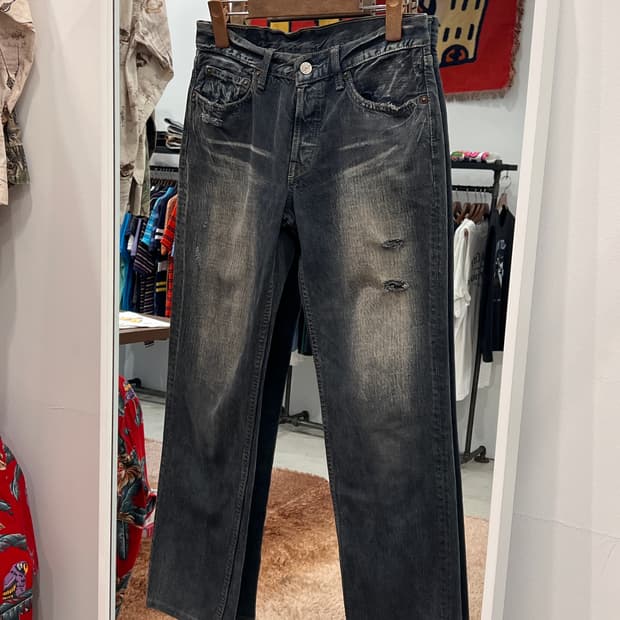 00s Levis 리바이스 501 빈티지 흑청 데님 팬츠 (28-29)
