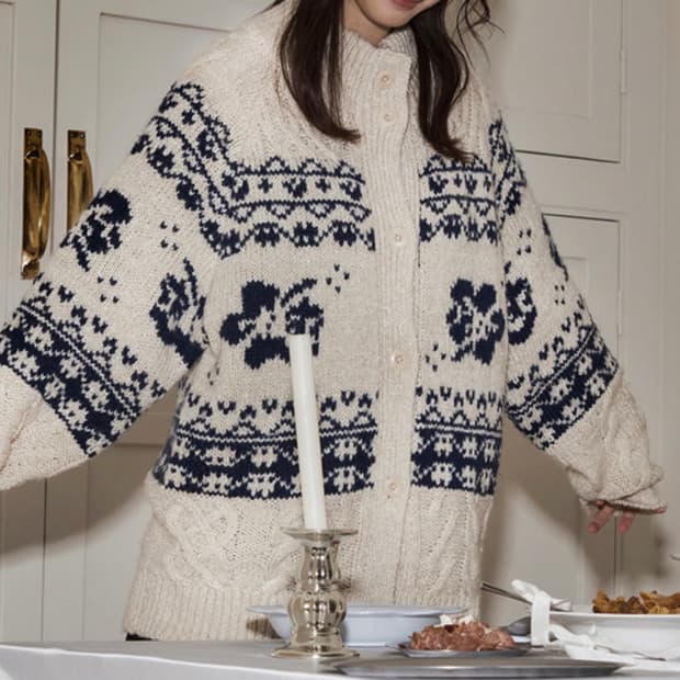 라츠유 Sweetie Holliday Cardigan Ivory