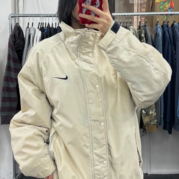 나이키 올드스쿨 베이지 점퍼