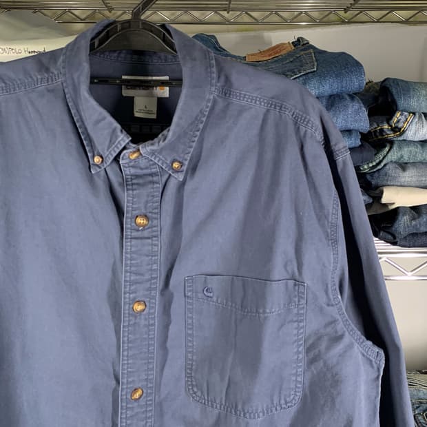 [L] 칼하트 워크셔츠 다크네이비