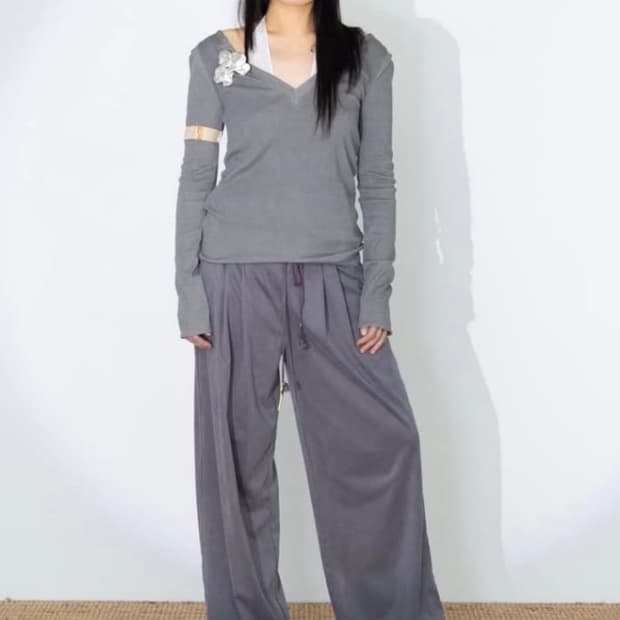 Suede Door Pants (dove)