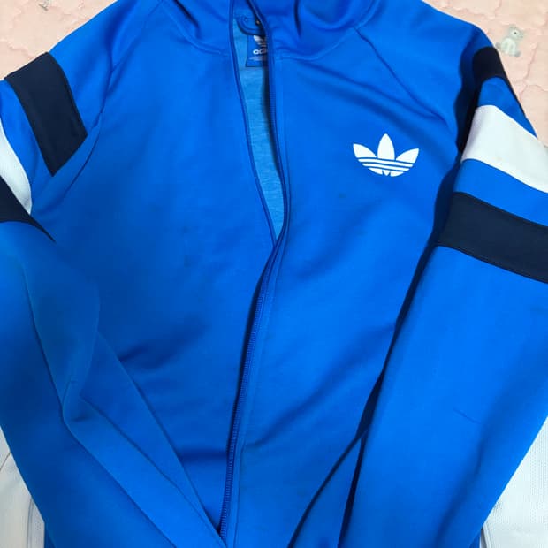 아디다스 배색 져지 자켓