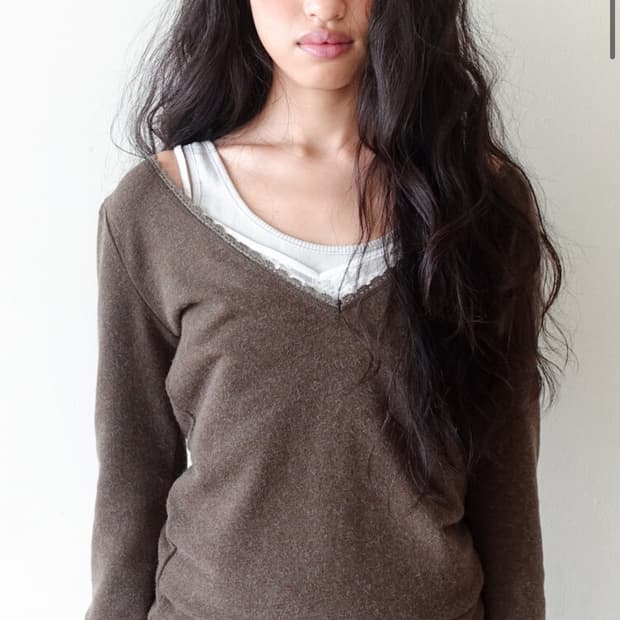 샵페어리 iris long top (khaki)  아이리스 롱탑 카키