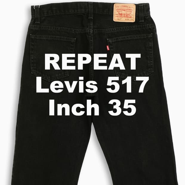 빈티지 리바이스 517 흑청 블랙진 35 인치 LV51736178