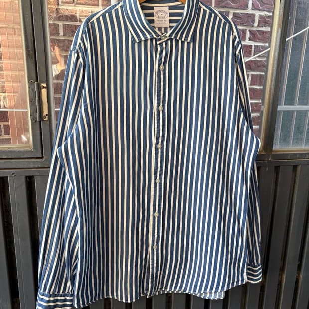 Brooks Brothers 브룩스 브라더스 네이비 스트라이프 셔츠