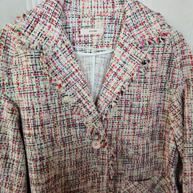 시스템 트위드 자켓