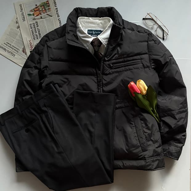 켈빈클라인 그레이 푸퍼 재킷