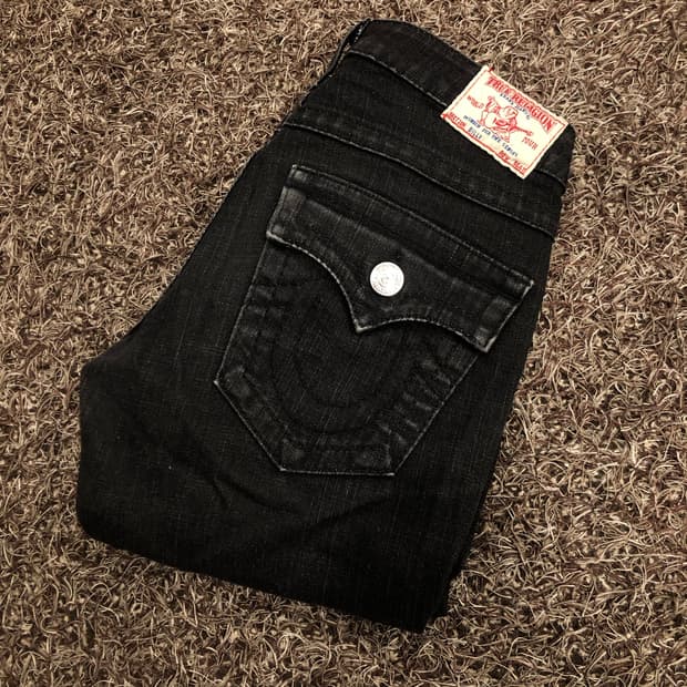 트루릴리전 Billy 빌리 블랙진 부츠컷 데님 팬츠