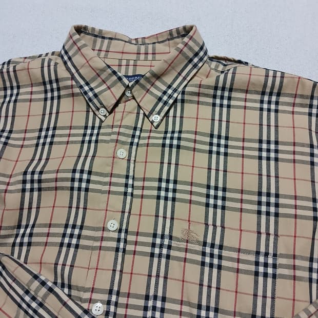 Burberry 버버리 빈티지 오버핏 체크 셔츠 남방