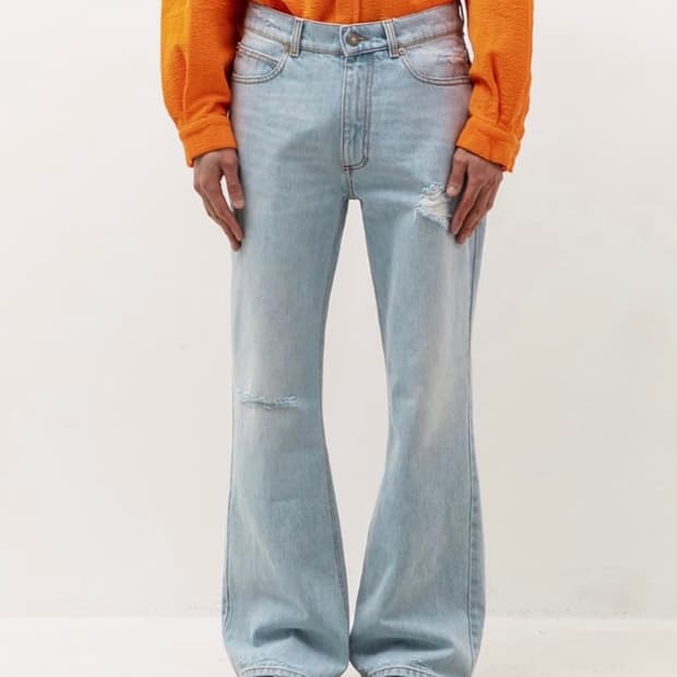 ERL 이알엘 디스트레스 플레어 데님 팬츠 XL