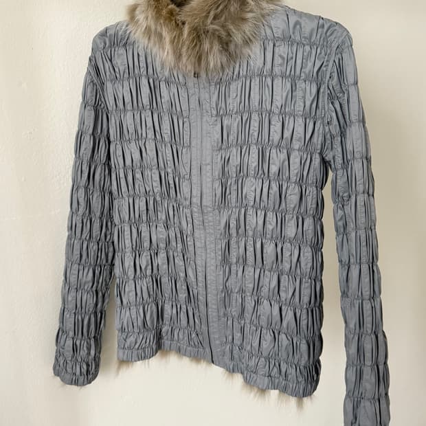 빈티지 셔링 폭스퍼 자켓