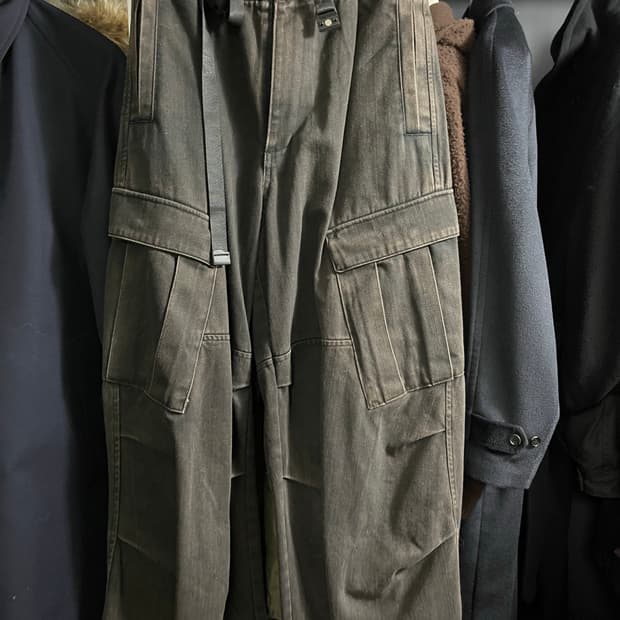 해칭룸 밀팬츠 워시드 블랙 2사이즈